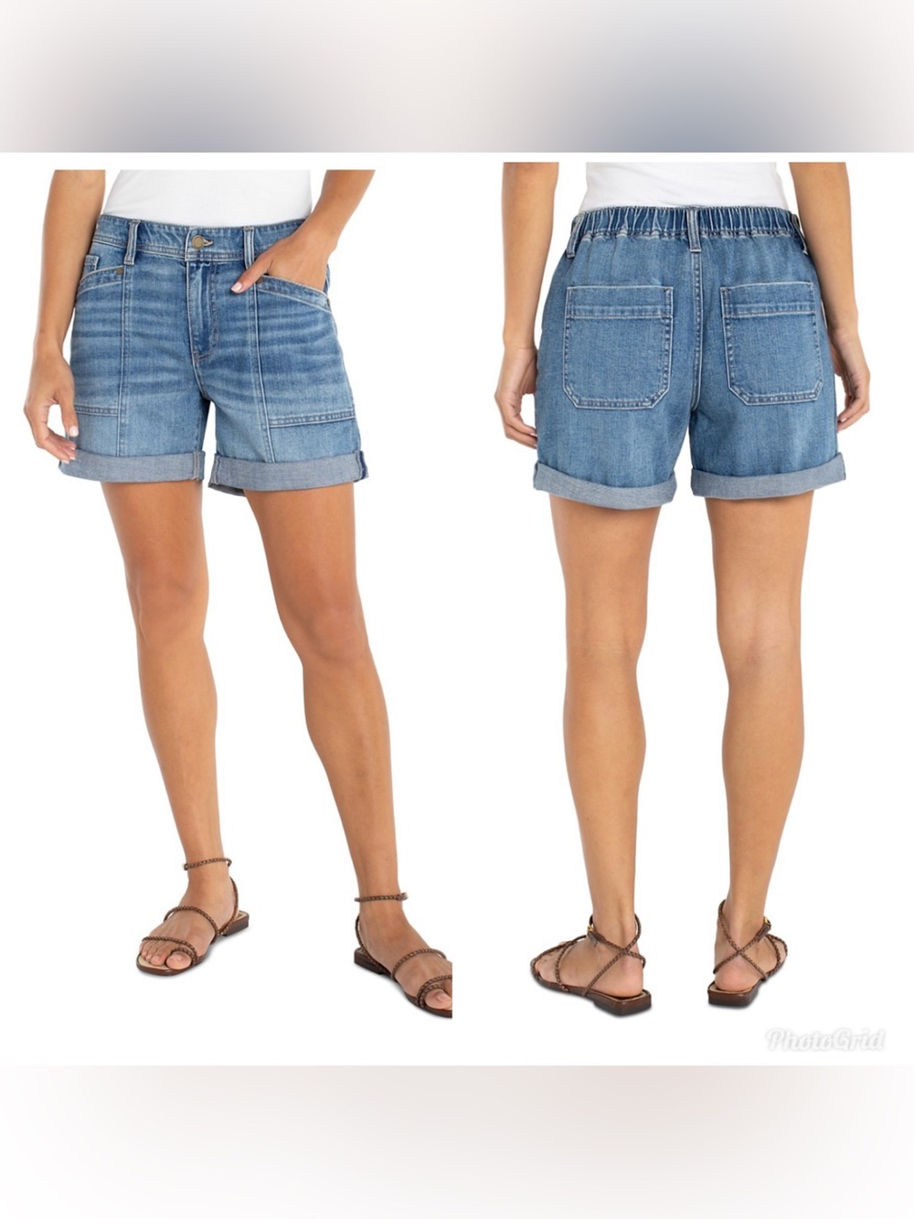 Liverpool Los Angeles roll cuff shorts